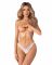 Трусики-стрінги з мереживом Obsessive Arrowel White crotchless thong 2XL/3XL