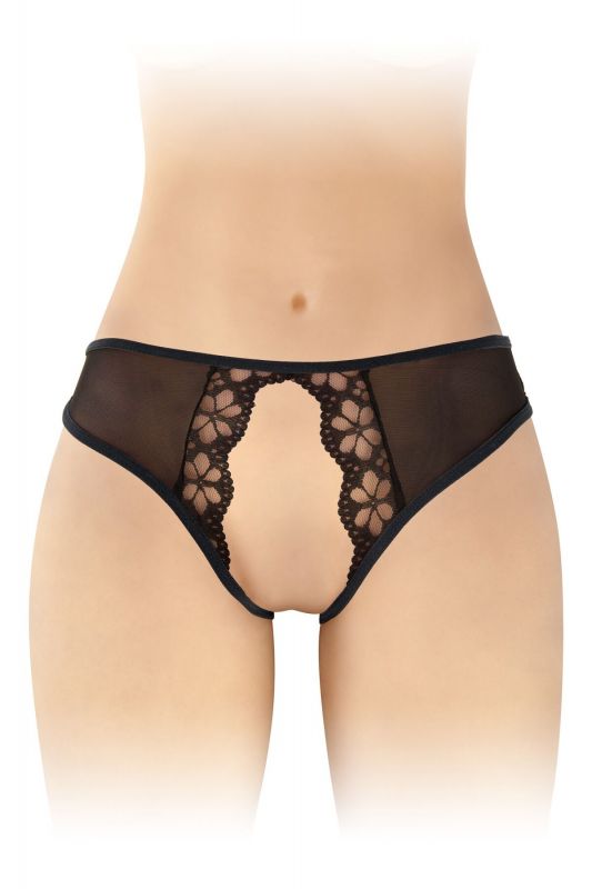 Трусики з відкритим доступом Fashion Secret Ambre Black, сітка