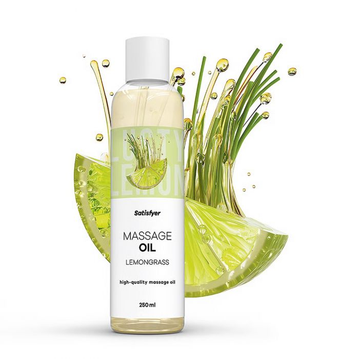 Розпродаж!!! Масажна олія Satisfyer Massage Oil Lemongrass 250 мл (термін 30.04.2027)