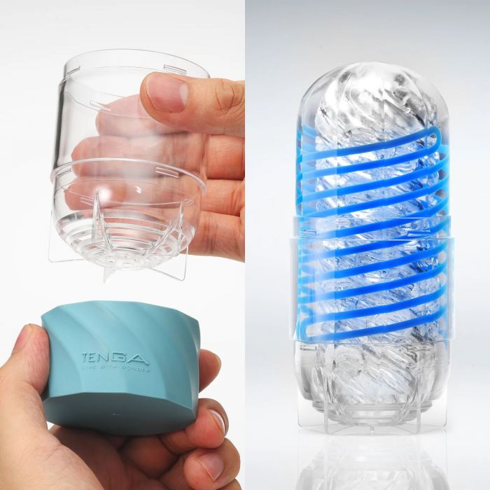 Мастурбатор Tenga Spinner DX 03 Steps, з пружною стимулювальною спіраллю всередині, потужний вплив