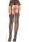 Колготки-панчохи Leg Avenue Backseam Net Stockings з поясом для панчіх, один розмір, чорні