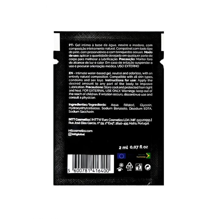 Пробник лубриканта на водній основі Intt My Lube Natural, 2 мл