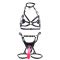 Сбруя зі страпоном LOCKINK SEVANDA Queen Sheba Set with Pink Dildo