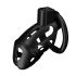 Клітка для пеніса LOCKINK SEVANDA Plastic Penis Chastity Cage, чорна, 3 кільця різних розмірів