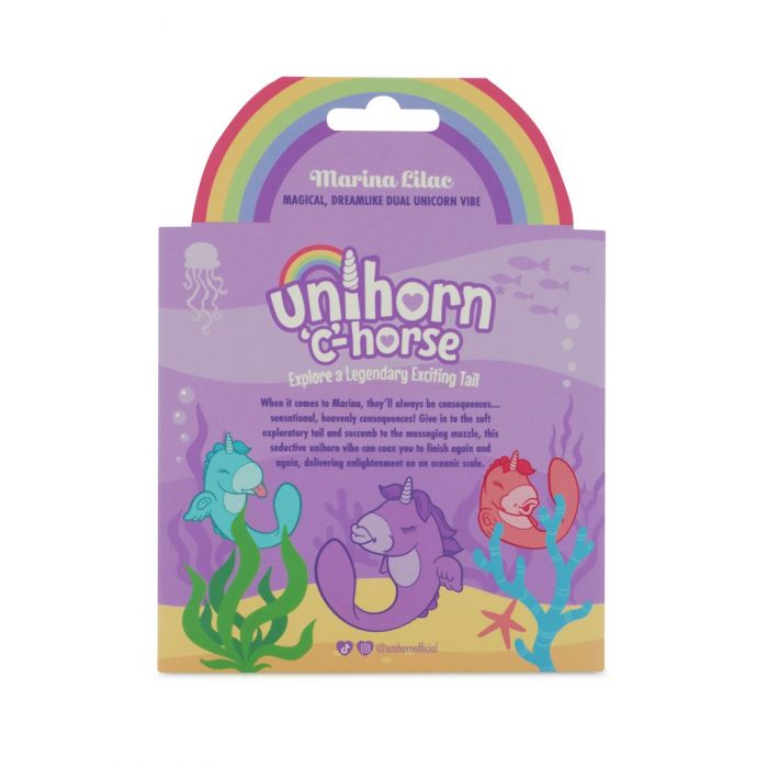 Вібратор-єдиноріжка Unihorn – C Horse – Marina Lilac, вагінально-кліторальна стимуляція, 2 мотори по 10 режимів