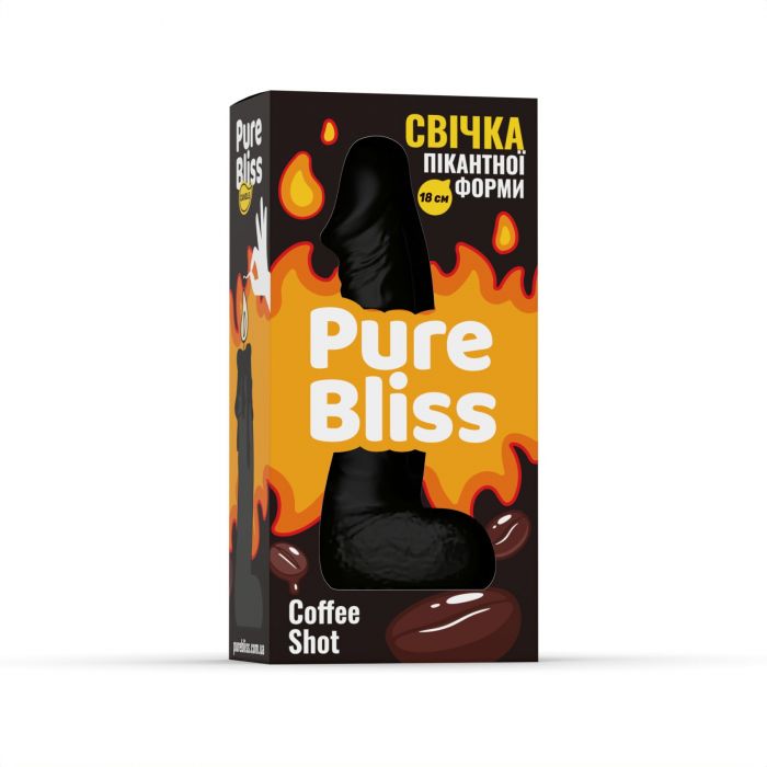 Ароматна свічка пікантної форми Pure Bliss Black Coffee Shot (Кава) 18 см