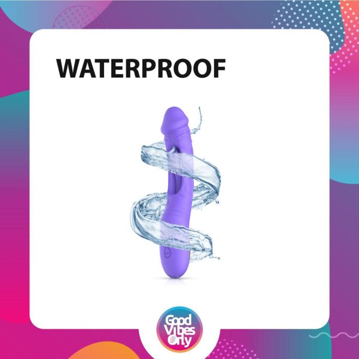 Вібратор точки G з вагінальним відростком Good Vibes Only – Flax Vibrating Dildo with G-Spot Stimulator