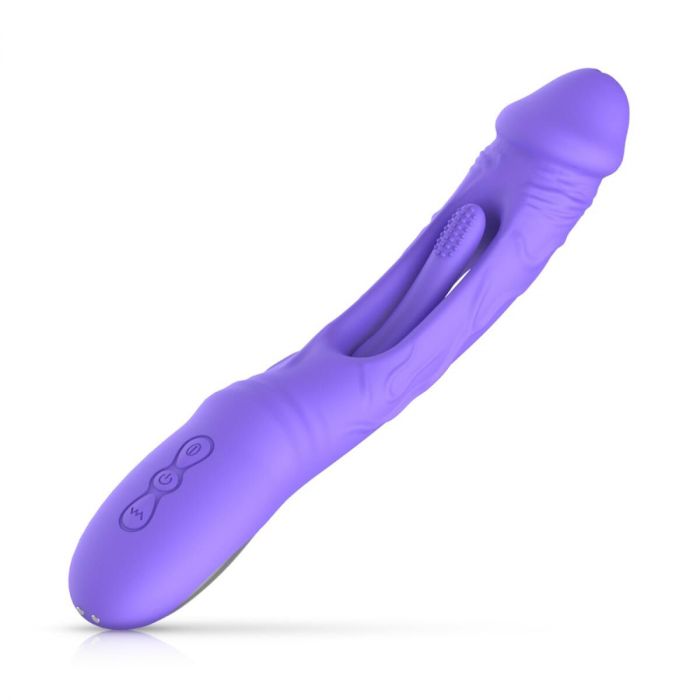 Вібратор точки G з вагінальним відростком Good Vibes Only – Flax Vibrating Dildo with G-Spot Stimulator