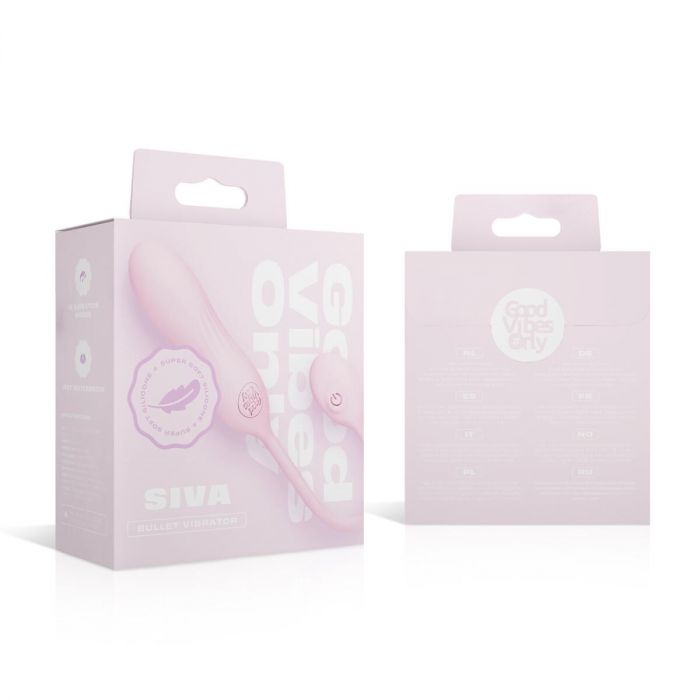 Віброяйце-віброкуля Good Vibes Only – SIVA Bullet Vibrator Soft Silicone – Pink, 10 режимів