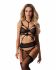 Комплект Obsessive Premisis Black 3-pcs crotchless set S/M