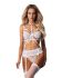 Комплект Obsessive Premisis White 3-pcs crotchless set L/XL