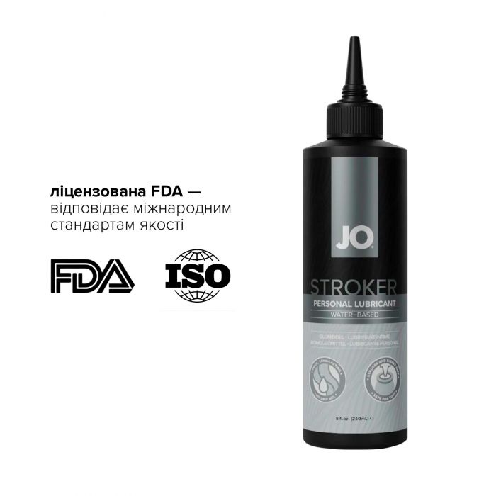 Лубрикант для мастурбаторів JO Stroker Lubricant 240 мл, на водній основі, густий, з аплікатором