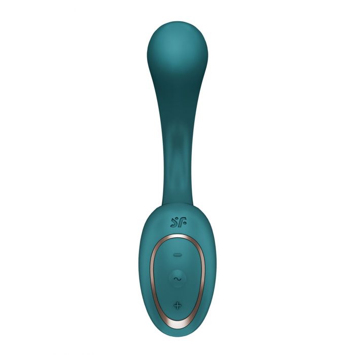 Вагінально-кліторальний вібратор Satisfyer G for Goddess 2 Bottle Green, 2 мотори