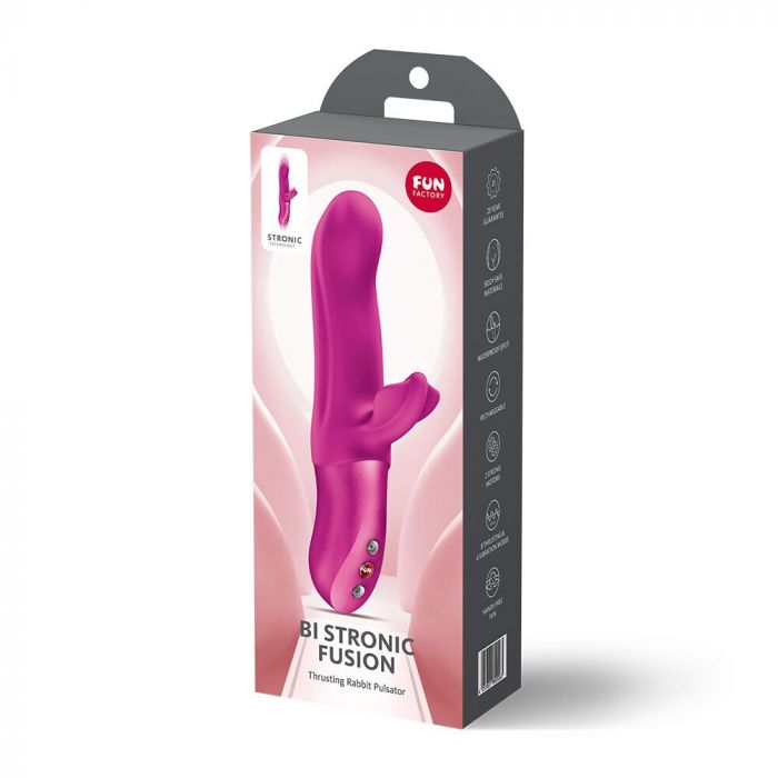 Пульсатор з вібрацією кліторального відростка Fun Factory BI STRONIC FUSION Magenta, 2 мотори