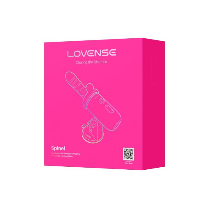 Смарт-міні секс-машина Lovense Spinel імітація фрикцій, підігрів, 3 насадки, на присосці