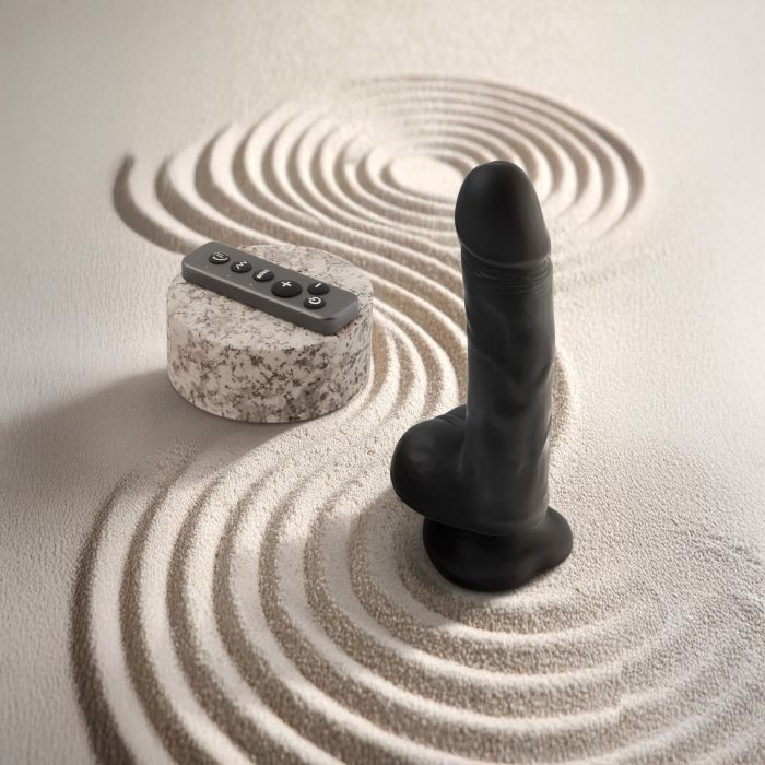 Фалоімітатор з вібрацією та ротацією Strap-On-Me Rotating & Vibrating Realistic Dildo – L – Black