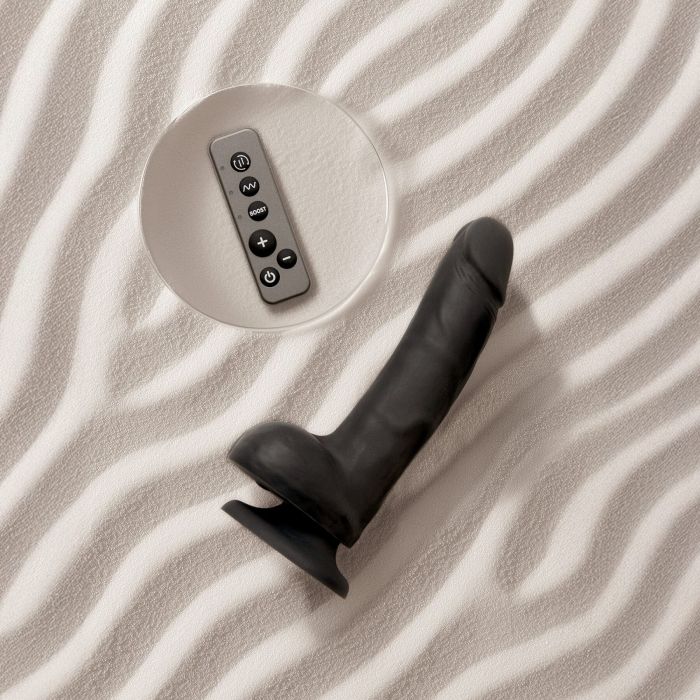Фалоімітатор з вібрацією та ротацією Strap-On-Me Rotating & Vibrating Realistic Dildo – L – Black
