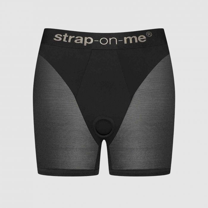 Шорти з фіксацією дилдо Strap-On-Me Harness Lingerie Halo – L – Black, велосипедки