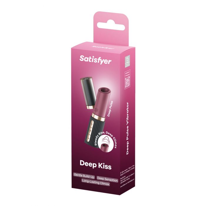 Вакуумний стимулятор Satisfyer Deep Kiss, магнітна технологія 3D Air Pulse, 30 режимів, кришечка