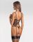 Корсет Obsessive Dominna cupless corset & crotchless thong L/XL