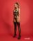 Корсет Obsessive Dominna cupless corset & crotchless thong 2XL/3X