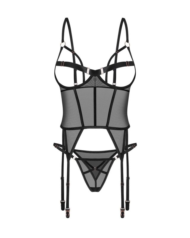Корсет Obsessive Euridia corset & tanga XS/S