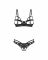 Комплект Obsessive Euridia 2-pcs crotchless set M/L