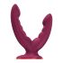 Подвійний фалоімітатор Fun Factory RYDE Wine Red, гнучкі стовбури, присоска