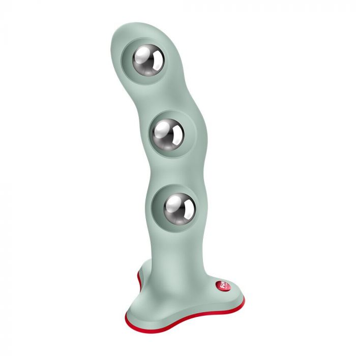 Фалоімітатор Fun Factory BOUNCER Light Green, кульки всередині, ефект вібрації, діаметр 3,9 см