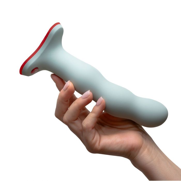 Фалоімітатор Fun Factory BOUNCER Light Green, кульки всередині, ефект вібрації, діаметр 3,9 см
