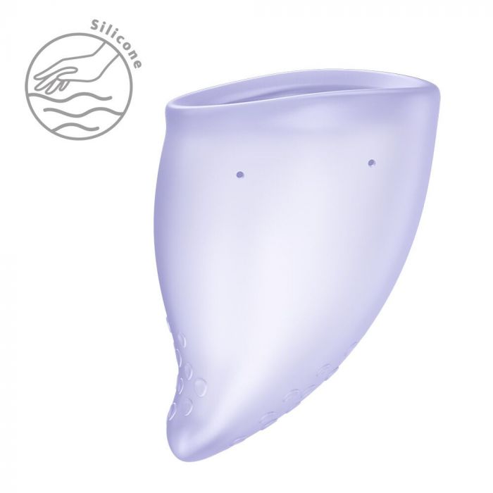 Менструальна чаша Fun Factory FUN CUP SIZE B Purple, багаторазова, діаметр 4,3 см, об’єм 30 мл