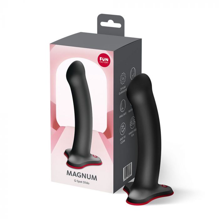 Фалоімітатор Fun Factory MAGNUM Black, дуже гнучкий, довжина 18,3 см, діаметр 3,7 см