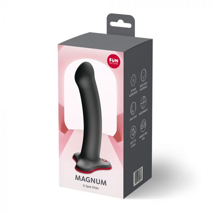 Фалоімітатор Fun Factory MAGNUM Black, дуже гнучкий, довжина 18,3 см, діаметр 3,7 см