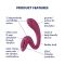 Вагінально-кліторальний вібратор Satisfyer G for Goddess 3 Wine Red, 2 мотори