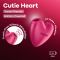 Вакуумний стимулятор-серце з вібрацією Satisfyer Cutie Heart Battery Series