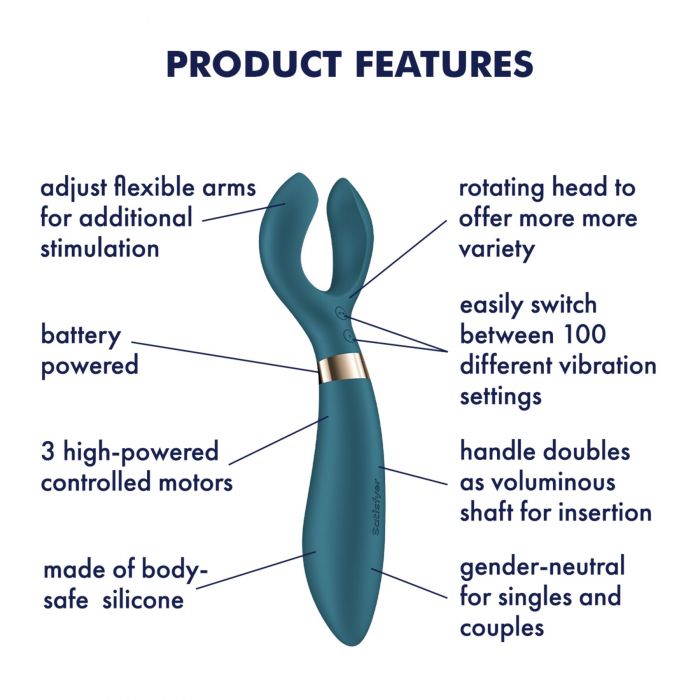Вібратор для пар Satisfyer Endless Fun Battery Series, три мотора, багатофункціональний
