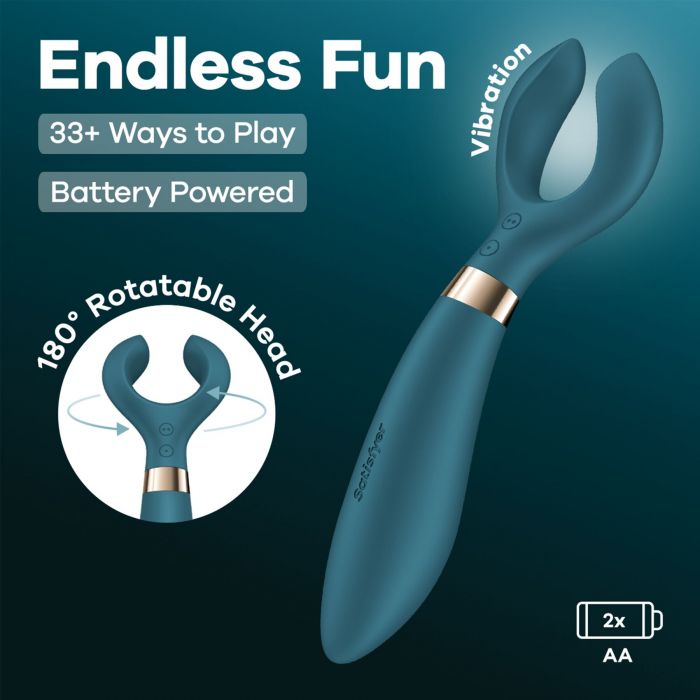 Вібратор для пар Satisfyer Endless Fun Battery Series, три мотора, багатофункціональний