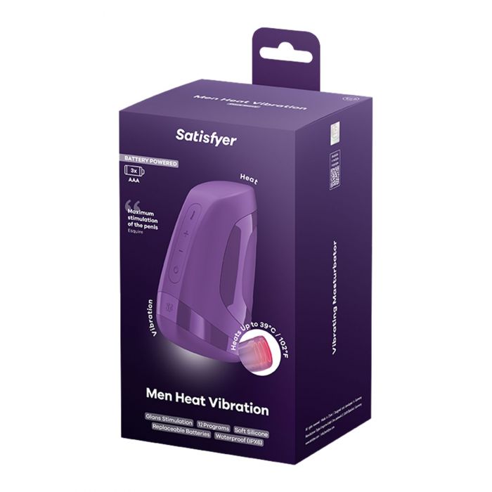 Мастурбатор Satisfyer Men Heat Vibration Battery Series імітатор мінету, підігрів та вібрація