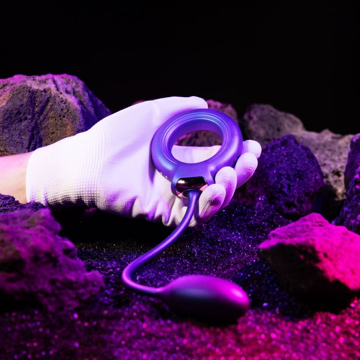 Ерекційне віброкільце з віброяйцем Hueman - Eclipse Anal Vibrator