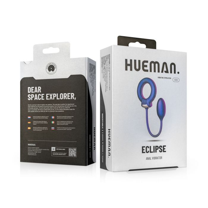 Ерекційне віброкільце з віброяйцем Hueman - Eclipse Anal Vibrator