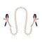 Затискачі для сосків з перлинним ланцюжком Rosy Gold - Nipple Clamps Pearls