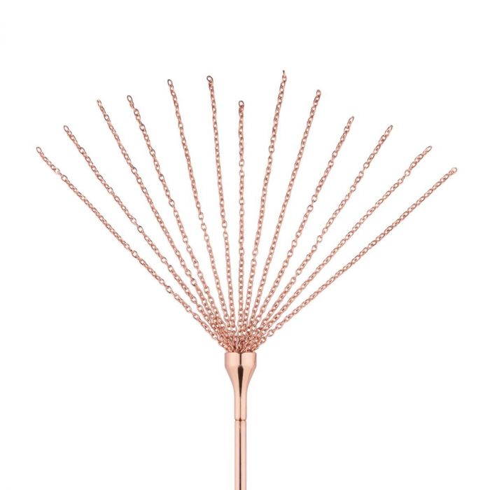Лоскітка з металевим флогером Rosy Gold - Feather Tickler & Whip