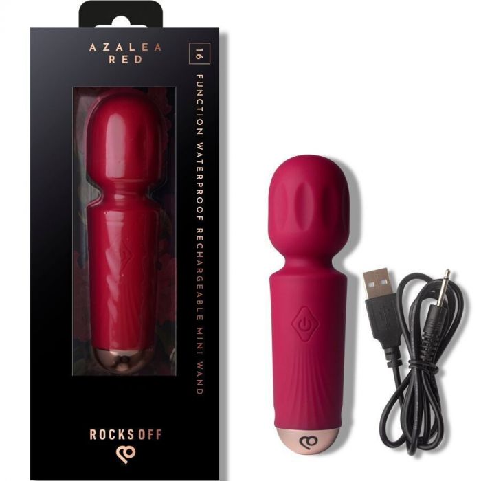 Вібромасажер Rocks Off Mini Wand Azalea Red, 16 режимів
