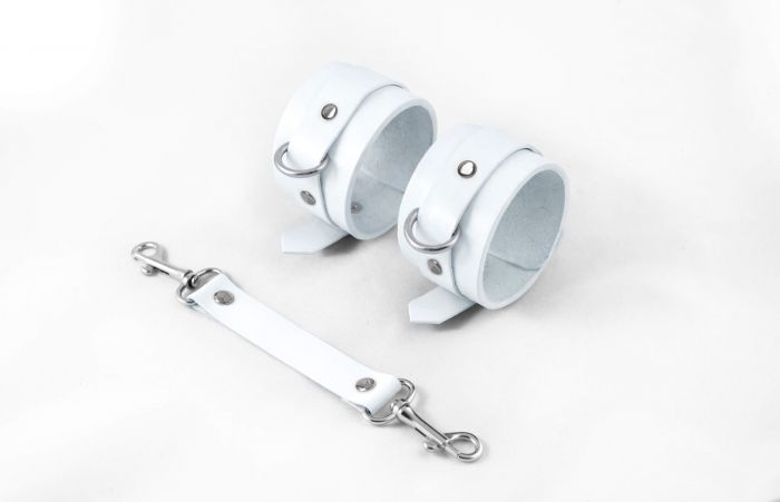 Наручники Feral Feelings - Hand Restraints White, натуральна шкіра