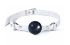 Кляп силіконовий Feral Feelings Silicon Ball Gag White/Black, білий ремінець, чорна кулька