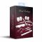 Набір Feral Feelings BDSM Kit 7 White, наручники, поножі, конектор, маска, падл, кляп, затискачі