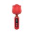Вібромасажер Loviss Rose Mini Massage Wand Vibrator, головка у вигляді троянди, 9 режимів