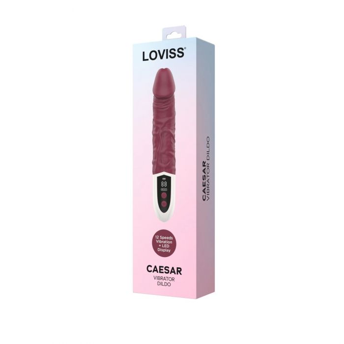 Фалоімітатор з вібрацією Loviss Caeser Vibrator Dildo, реалістичний, 12 режимів
