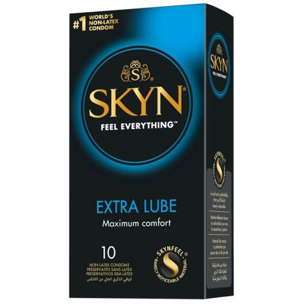 Безлатексні преміум-презервативи SKYN Extra Lube 10 шт, на 40 % більше змазки