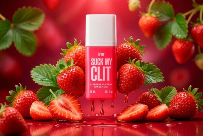 Смоктайзер для клітора Intt Suck My Clit Wild Strawberry (15 мл), полуниця, гель з ефектом посмоктування
